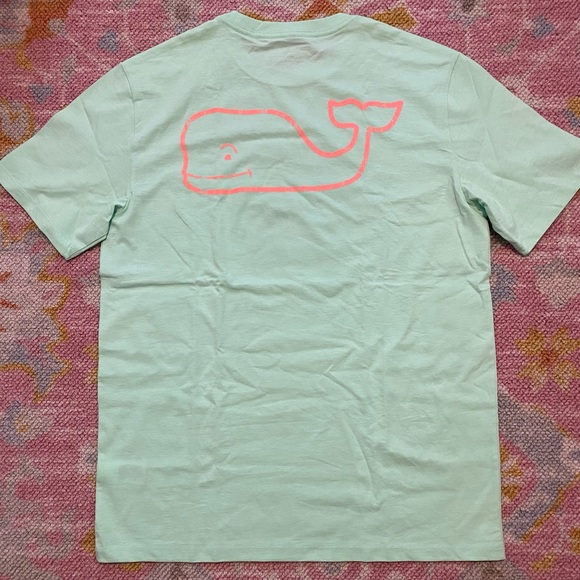 Vineyard Vines Whale Short-Sleeve Pocket Tee - Mint Spring - S - Picture 1 of 3